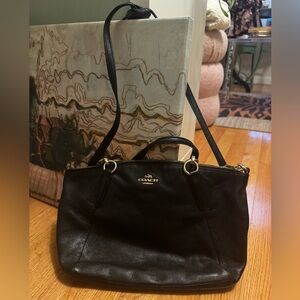 Coach Black Leather Shoulder Bag